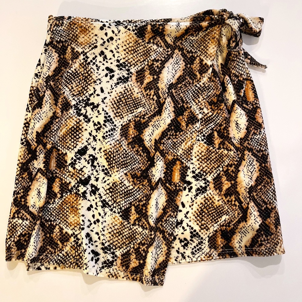 Velvet Snake Skin Mini Skirt from South Moon Under